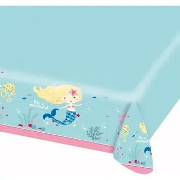 Jednorázový ubrus Mořská panna ubrus papírový 115 cm x 175 cm (Mořská panna ubrus papírový 115 cm x 175 cm)