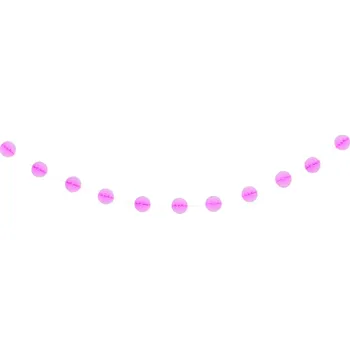 Girlanda papírová - světle růžové koule 2.13m (Girlanda papírová - světle růžové koule 2.13m)