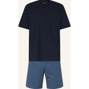 Pánské pyžamo Schiesser Pánské Pyžamo Se Šortkami Comfort Essentials, tmavě...