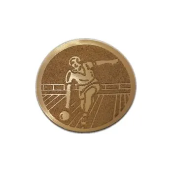 Emblém Bowling Ø25 mm, Barva Bronz