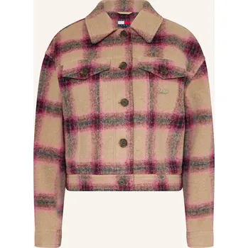 Dámský blejzr Tommy Jeans Dámská Bunda Hranatého Střihu, světle hnědá /...