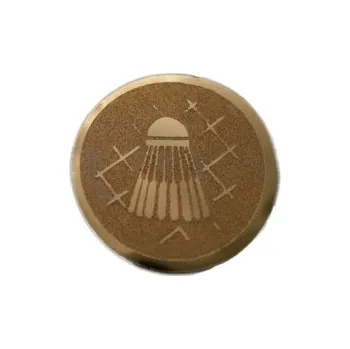 Emblém Badminton Ø25 mm, Barva Bronz