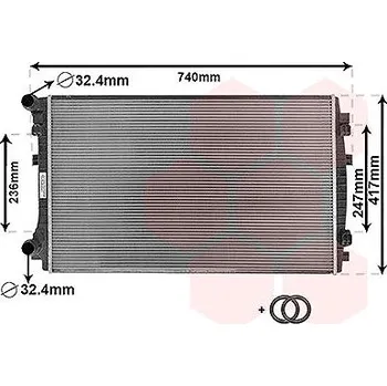 Motor automobilu VAN WEZEL chladič, chlazení motoru 58012338