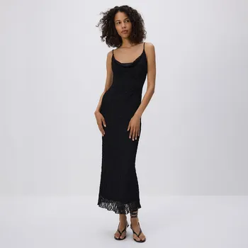 Dámské šaty Reserved - Krajkové maxi šaty - černý - 930GA-99X - 930GA-99X-XS