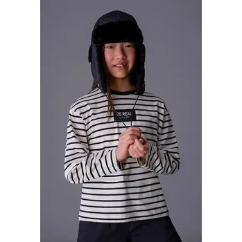 Dětské bavlněné tričko s dlouhým rukávem Mayoral 7027.8K.Junior.9BYA černá 99X, vel. 162