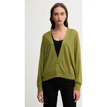 Dámský svetr Kardigan s vlnou United Colors of Benetton 109PD6056 zelená 91X, vel. S