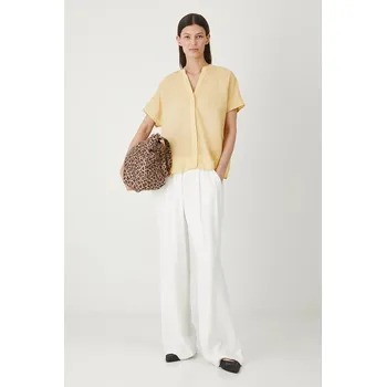 Dámská halenka Lněná halenka Medicine žlutá barva, hladká RS25.BKD904 10X, vel. M