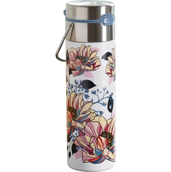 Láhev EIGENART LEEZA MOON 400 ml - dvoustěnná termoláhev z nerezové oceli s motivem měsíce, tmavě modrá