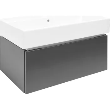 Ložnice Swiss aqua technologies Koupelnová skříňka s umyvadlem SAT Feel 80x30x46 cm antracit mat SATFEEL80ANTU2