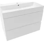 Naturel Koupelnová skříňka s umyvadlem Verona 80x50x45,5 cm bílá mat VERONA80BMU2