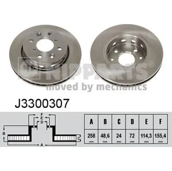 Brzdový kotouč Brzdový kotouč NIPPARTS J3300307