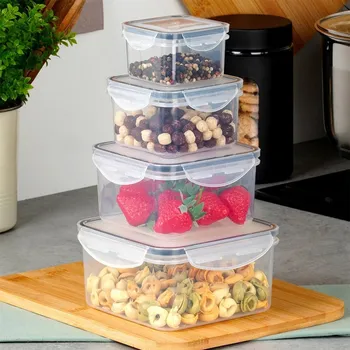 Dóza na potraviny Sada plastových dóz na potraviny, 4 kusy