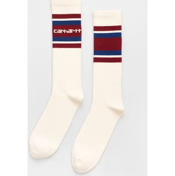 Pánské ponožky Carhartt WIP Connors (natural/scarlet/wolfsbane), béžová