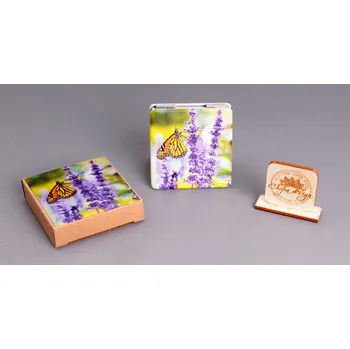 Kosmetické zrcátko kapesní zrcátko - levandule