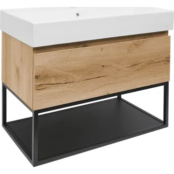 Ložnice Swiss aqua technologies Koupelnová skříňka s umyvadlem SAT B-Way 79x30x45 cm dub BWAY80OAKFU2