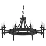 Searchlight 2428-8BK - Lustr na řetězu CARTWHEEL 8xE14/60W/230V černá