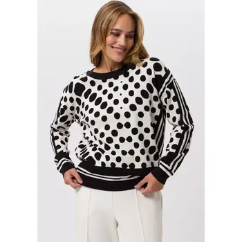 Dámský svetr TUZZI EBONY dámský svetr černobílý s puntíky