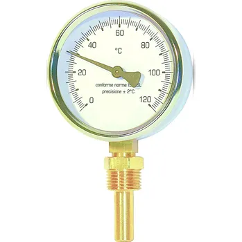 Ventil IVAR CS Teploměr se spodním napojením a jímkou 1/2“ D80/ L50 mm 0-120°C