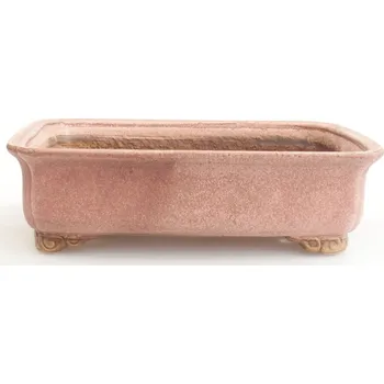 Květináč Keramická bonsai miska 24,5 x 19 x 7 cm růžová