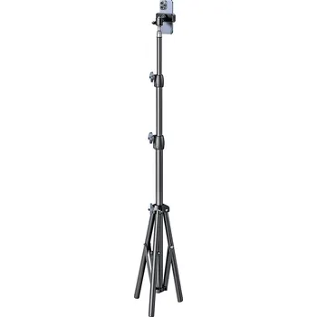 Stativ / tripod WOZINSKY pro Apple iPhone - 1,7m - z uhlíkové oceli - černý