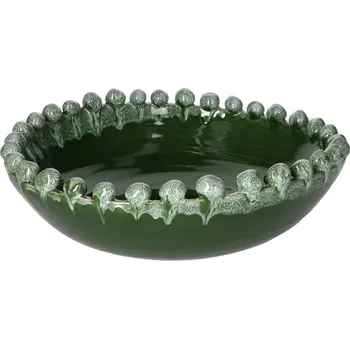 Obal na květináč TERAPLAST REGINALDO 31.5 cm - mrazuvzdorná podmiska pod květináč z plastu, zelená