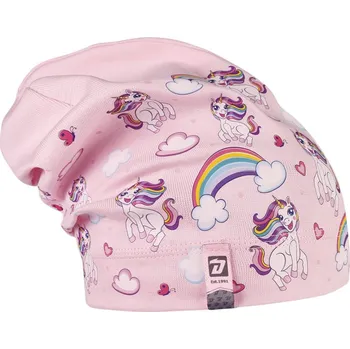 Čepice Dívčí bavlněná ČEPICE růžová Pepe Dráče jednorožci