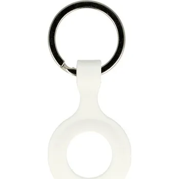 Náhradní kryt pro mobilní telefon Pouzdro silikonové pro AirTag přívěšek klíčenka bílé