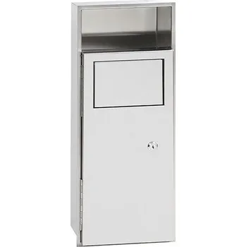 Odpadkový koš Bemeta Hotelové vybavení Odpadkový koš s odkládací policí k zabudování, nerez, mat