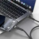 Kabel SWISSTEN USB-C 4.0 / Thunderbolt - PD 240W - 8K@60Hz - 40 Gb/s - 50 cm - černý