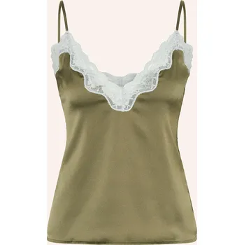 Dámské tričko Love Stories Dámský Pyžamový Top Pip Ze&nbsp;Saténu, khaki /...