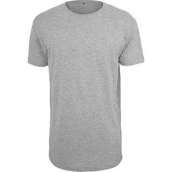 Extra dlouhé pánské bavlněné triko Build Your Brand Barva: šedá melír, Velikost: 4XL BY028