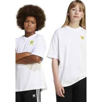 Chlapecké tričko Dětské bavlněné tričko adidas Originals JD0411 bílá 00X, vel. 170