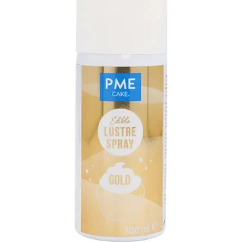 Potravinářské barvivo PME 100 ml - perleťová potravinářská barva ve spreji na zdobení, zlatá