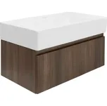 Swiss aqua technologies Koupelnová skříňka s umyvadlem SAT Evolution 78x30x44,8 cm ořech mat SATEVO80NAU2