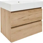 Swiss aqua technologies Koupelnová skříňka 2 zásuvková s umyvadlem SAT B-Way 79x50x45 cm dub mat BWAY280OAKU2BI