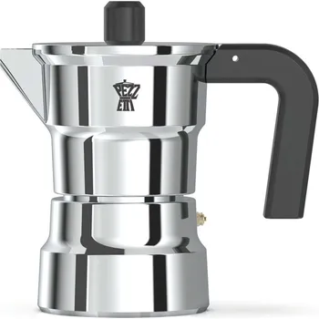 Moka konvice PEZZETTI SOLIDEXPRESS 1 šálek - hliníková moka konvička na plyn a elektrické sporáky, stříbrná