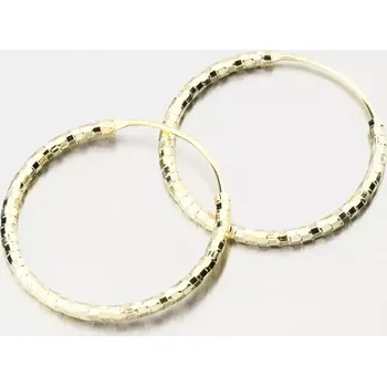 Náušnice Dámské náušnice stříbro 925 kruhy v barvě žlutého 25 mm PKL-2229