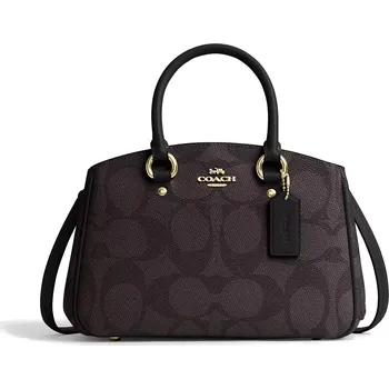 Kabelka Coach kabelka Savannah Small Carryall Bag In Signature Canvas Walnut Black