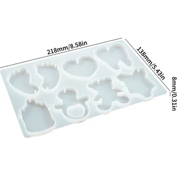 PourArt Silikonová forma XC331-4 Klíčenka Dětské motivy 218x138mm