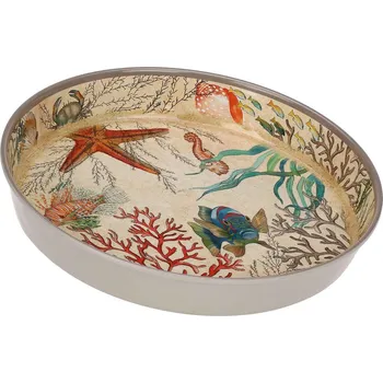 ROSE&TULIPANI SEA LIFE 35 cm - salátová mísa z melaminu s mořským motivem, vícebarevná