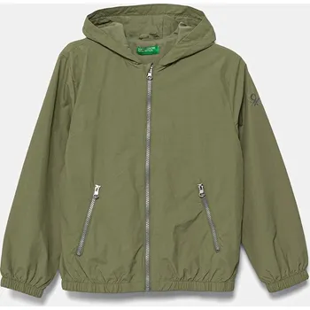 Dětská bunda United Colors of Benetton 2IGGCN05Z.G.Seasonal zelená 91X, vel. 150