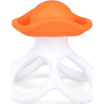 GiliGums Zklidňující silikonové kousátko Chobotnice, oranžové