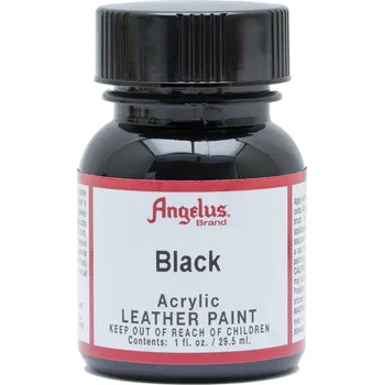 Speciální výtvarná barva Angelus barva na kůži a koženku 30 ml - Black 001