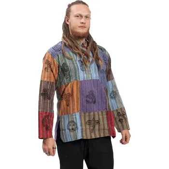 Pánská košile Košile Nepál / Kurta PATCHWORK multicolor I. S
