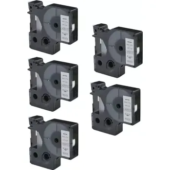 Pásek do tiskárny Kompatibilní páska s Dymo 40913, S0720680 / 40913, 9mm x 7m cerný tisk / bílý podklad 5-PACK