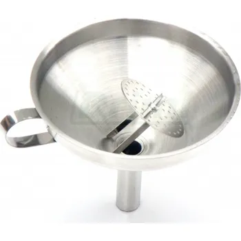 Nerezová nálevka s cedníkem a ouškem