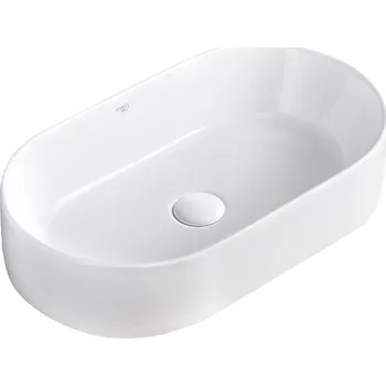 Umyvadlo BPS-koupelny Keramické umyvadlo na desku HYD-NI-WH-460 46x31,5 cm, bílé