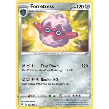 Sběratelská karetní hra Forretress 114/185 - Vivid Voltage Typ karty: Non-Holo