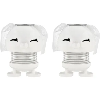 HOPTIMIST BRIDE & BRIDE 2 ks 7 cm - sada dekorativních svatebních figurek z ABS plastu, bílé