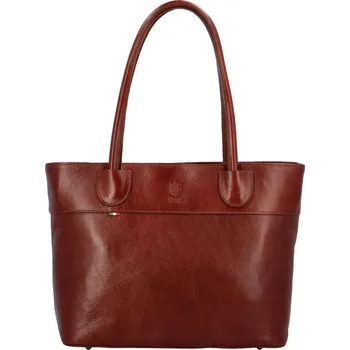 Kabelka Dámská kožená kabelka hnědá - Delami Vera Pelle Carmenia hnědá